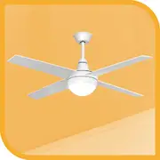 Krear 52" Ceiling Fan LED Light Remote Control Wooden Blades Timer 6 Speed White For Living Room