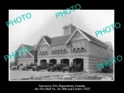8x6 HISTORIC PHOTO OF VANCOUVER FIRE BRIGADE CANADA THE FIRE HALL No 18 c1925