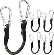 BIUDECO 5Pcs Heavy Duty Elastic Bungee Cords with Hooks Tent Fixing Straps for Camping Luggage and Outdoor Use Durable Shock Cord for Secure Binding and Travel