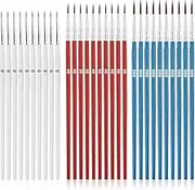 Fhandong Fine Detail Paint Brush, 30pcs Set, Mixed, Nylon Wood, Small Medium Large, Round Pointed Bristle, PAINT_BRUSH
