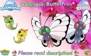 Shiny/Non-shiny Caterpie/Butterfree 6IV Pokémon BD/SP (Legal)