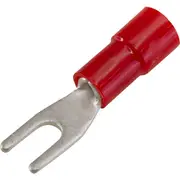 CABAC FS1.25-3-100 Forked Spade Terminal - Red 100Pk Wire Range 0.5-1Mm Squar FORKED SPADE