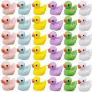 120 Pcs Mini Duck Miniatures Resin Ducks Waterproof Duck Tiny Duckies Figures