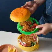 Hamburger Lunch Box Hamburger Bento Box Kids School Lunch Box Tableware Set WY8