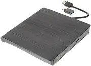 HOMOBABE External USB Slot in Load CD DVD Rw Optical Drive Burner for Easy Data Recording and Playback Compact Black Design for Use