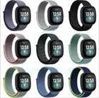 Woven Nylon Watch Band Sport Strap Hook and Loop For Fitbit Versa 3 / Sense
