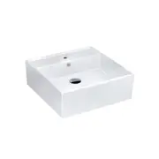 410*410*150mm Gloss White Glazing Fine Ceramic Square Basin Wall Hung/Above Counter Basin