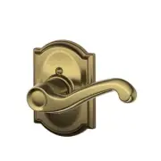 SCHLAGE Flair Right Handed Lever with Camelot Trim Non-Turning Lock, Antique...