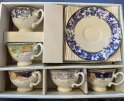 Giovanni Valentino Set Of 5 Tea Cups and Saucers. NEW!