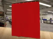 Economy Red Curtain Panel/Partition, 8 H x 4½ W, Non-FR