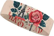 [FHESDCW] Eiffel Tower Headbands for Women & Men Sports Headband, Fits All Head Sizes, Ultra Absorbent & Non-Slip Sweatband for Running, Yoga, Gym