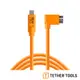 Tether Tools CUC33R15-ORG USB-C 轉 3.0 Micro-B 直角 傳輸線 4.6M