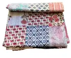 coverlet bedspreads Indian Cotton Hand Block Print Kantha Bedding Bedsheet