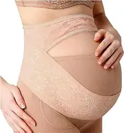 [CUSMA] Lace Maternity Belt, Pregnancy Support, Abdomen Band, Adjustable Belly Belt for Hip, Pelvic, Lumbar And Lower Back Pain Relief,Beige,XL