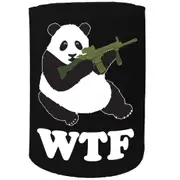Alcohol Animal Stubby Holder - Wtf Panda - Funny Novelty Birthday Gift Joke Beer Can Bottle Coolie