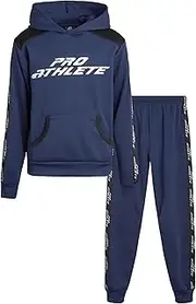 [Pro Athlete] Boys' Sweatsuit Set - 2 Piece Fleece Pullover Hoodie and Jogger Sweatpants (8-16)