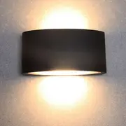 TAMA LED Exterior Surface Mounted Up/Down Wall Light Black 6.5W 3000K IP54 - TAMA1