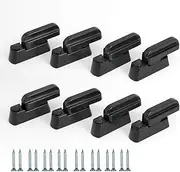 [ds-idols] Sash Blocker Window Jammer Black Strong Zinc Cast Alloy Extra Security Locks for UPVC/PVC Door/Window Restrictor Lock Home Security (Black, 8pcs)