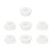 7 Pcs 1 1/16"(27mm)Drill Hole,11/16"(18mm)ID. Silicone Rubber Grommet, White