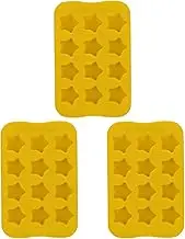 Alipis 3pcs 12 Ice Cubes Maker Nonstick Fondant Pudding Decorative Candy Muffin Tray Pan Mold Gummy Star Con Cookie Baking Ice Cube Trays Cookie Cutters Chocolate Ice Tray