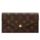 【Louis Vuitton 路易威登】M62234 SARAH系列經典Monogram帆布印花暗釦長夾(紫紅)