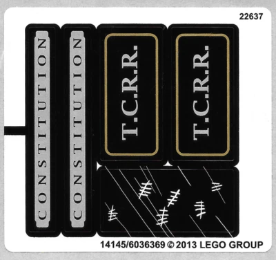 NEW LEGO - Sticker - The Long Ranger - Constitution Train Chase - Set 79111