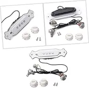 Kisangel 4 String Soundhole Pickup Gmb337 Pre- Volume Tone Control Knob for Electric Box Guitar