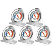 5Pcs Refrigerator Thermometer,2" Large Dial with -20~80°F/-30~30°C Red Indica...