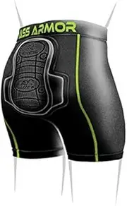 [Generic] Protective Padded Compression Shorts for Snowboard,Skate and Ski for Tailbone