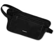 [Samsonite] RFID Waist Belt - Lightweight and Durable Nylon RFID Protection Technology - Blocks RFID Signals Encoded in Passports, IDs & Credit Cards, Black, Organization Accessories
