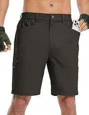 [TBMPOY] Men's Golf Shorts 9" Lightweight Quick Dry Hiking Cargo Shorts Casual Travel Outdoor with 4 Pockets