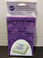 Wilton Silicone Letters and Numbers Fondant and Gum Paste Molds, 4-Piece - Cake