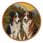Border Collie Dog Patch Face Cut out Iron on/Sew on Applique For Clothes