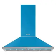 Smeg 120cm Portofino Wall Mount Rangehood - Blue
