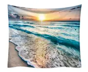 T72 150*130cm Sunset Evening Tide Pattern Wall Hanging Carpet Wall Background Cloth Tapestry Bedroom Living Room Decoration