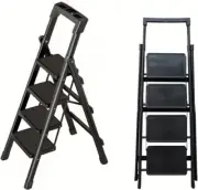 QZTHOU 4 Step Ladder, Folding Step Stool with Wide Anti-Slip Pedal,Portable Ligh
