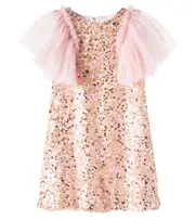 [Patachou] Patachou Sequined dress Y 10 beige