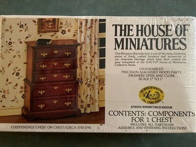 Vintage The House Of Miniatures Dollhouse Chippendale Chest On Chest