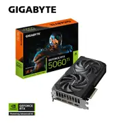 Gigabyte GeForce RTX‚Nc 5060 Ti WINDFORCE OC 16G, 2587 MHz, CUDA TBD, 28 Gbps, GDDR7, 128 bit, PCI-E 5.0, PSU 650W, DisplayPort 2.1b *3 HDMI 2.1b *1
