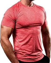 [Zylphorix] Men Short Sleeve Fitness Daily T Shirt Quick-Drying Breathable Sports Shirt Summer Running Training Pullover Tops