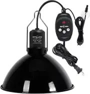 Reptile Light Fixture with Dimming Thermostat 8.5 Inch Deep Dome Lamp 150W heat