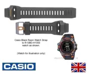 GBD-H1000 Casio Watch Strap Band for GBD-H1000 BLACK GOLD BUCKLE TONGUE Genuine