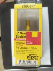 Oldham Viper 2 Flute Straight #61 1/4 Shank 7/16 Cut Dia. 1 Cut Depth