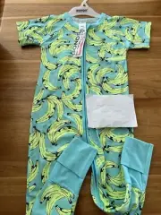 BONDS WONDERSUIT BANANA RAMA SIZE 3 BNWT LONG LEG SHORT ARM Zippy
