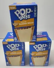 Pop Tarts Frosted Banana Bread - 8 Ct Toaster Pastries 13.5 oz Lot of 3