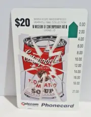 Telecom $20 Museum of Contemporary Art - Campbells Tomato Soup. MINT.