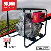 BBT 4" Diesel High Flow Transfer Water Pump - 10hp Pullstart