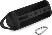Roam 2 case, Speaker Sleeve for Sonos Roam/Roam 2 Bluetooth Speaker Pouch Protective Skin Cover with Carabiner (Black)