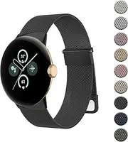 [Leonids] Metal Band for Google Pixel Watch Bands Women Men, Stainless Steel Mesh Loop Adjustable Wristband Replacement Strap for Google Pixel Watch Band