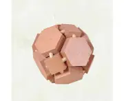 Wooden Ball Lock Logic Puzzle Brain Teaser Puzzles Toy Intellectual Removing Assembling Toy Kongming Lock Toy for Adults Kids - 1 pcs